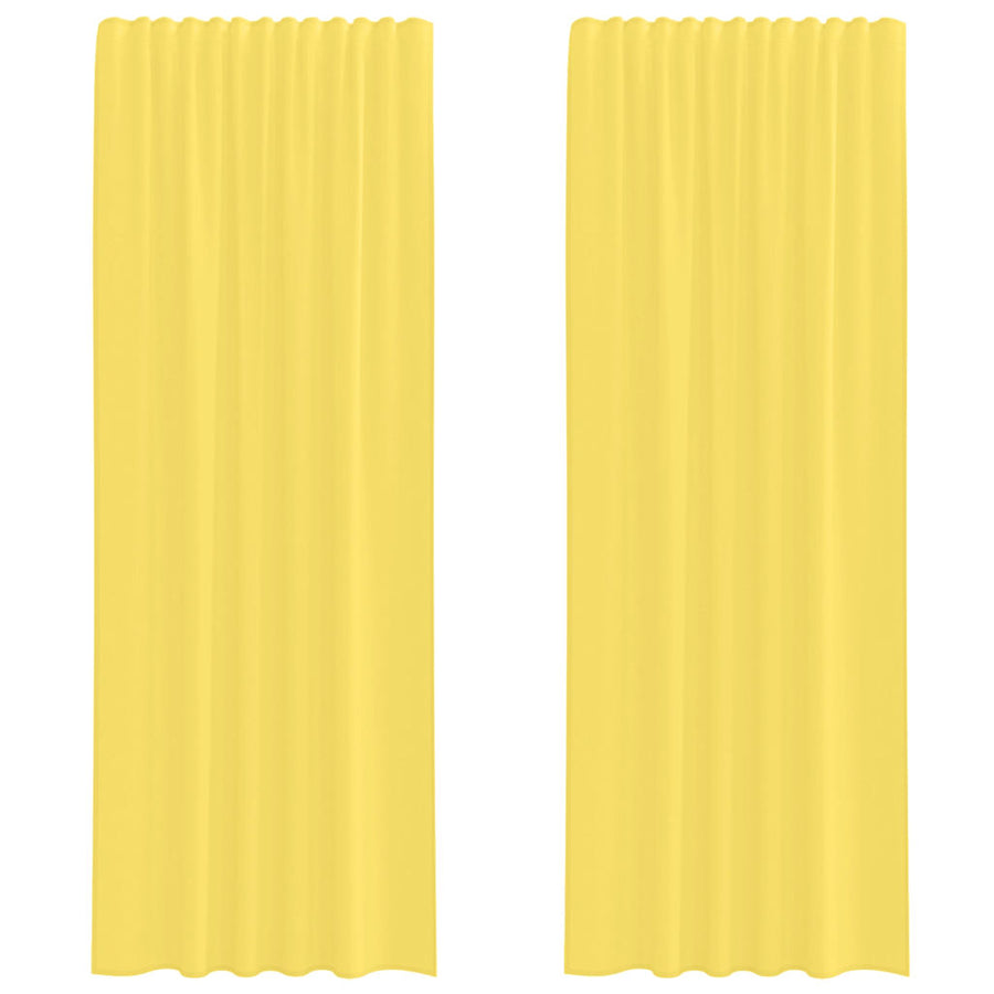 Gordijnen met lussen 2 st 140x260 cm geel