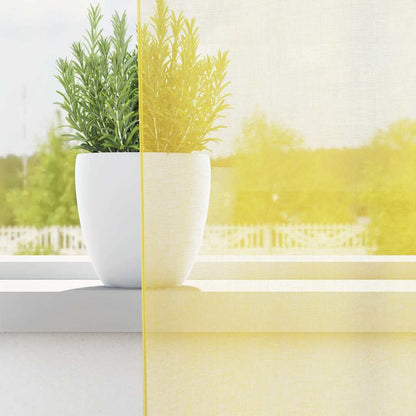 Gordijnen met lussen 2 st 140x260 cm geel