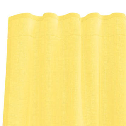 Gordijnen met lussen 2 st 140x260 cm geel