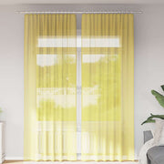Gordijnen met lussen 140x260 cm geel