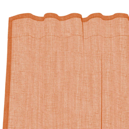 Voile gordijnen met lussen 2 st terracotta 140x140 cm