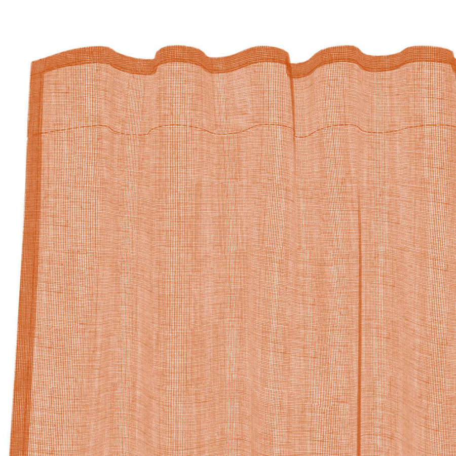 Voile gordijnen met lussen 2 st terracotta 140x140 cm