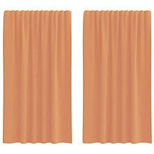 Gordijnen voile met lussen 2 st terracotta 140x175 cm