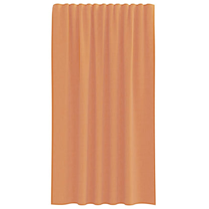 Gordijnen voile met lussen 2 st terracotta 140x175 cm