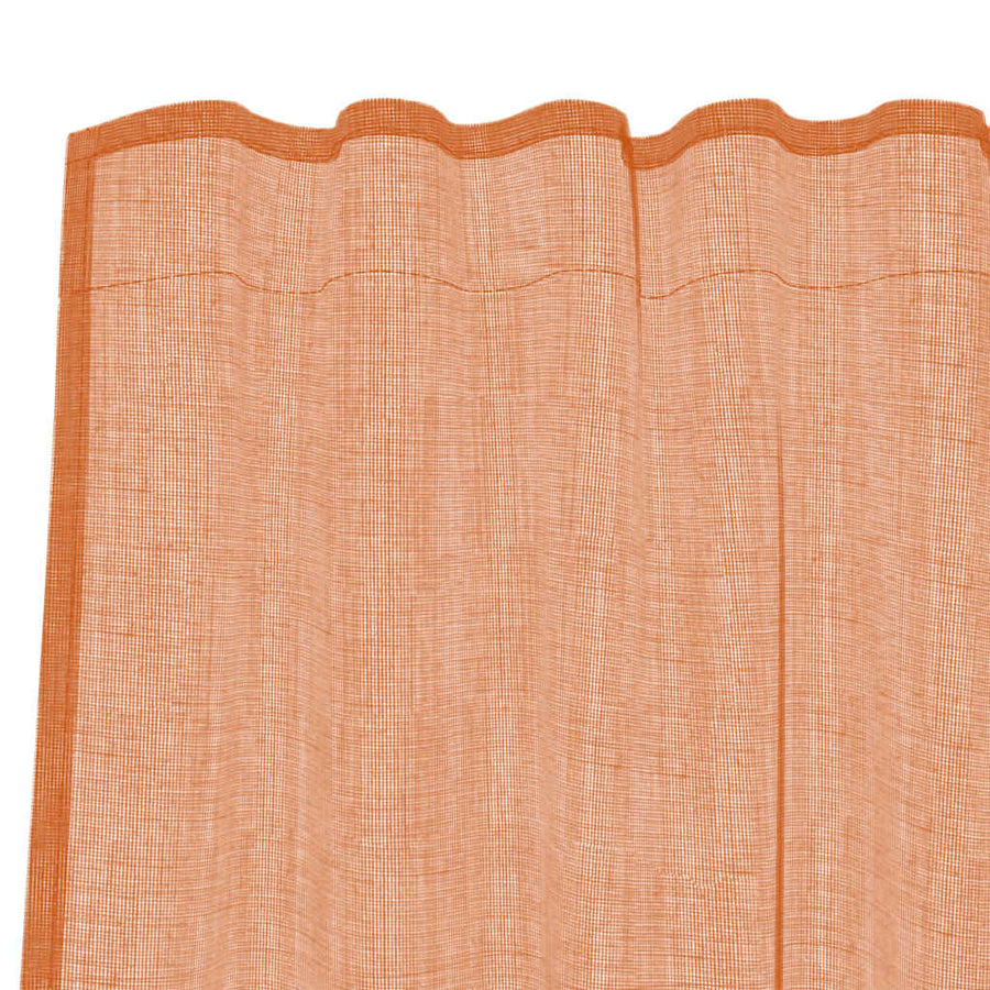 Gordijnen voile met lussen 2 st terracotta 140x175 cm