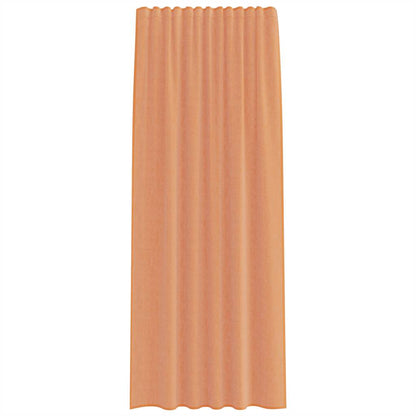 Gordijnen voile met lussen 2 st terracotta 140x225 cm
