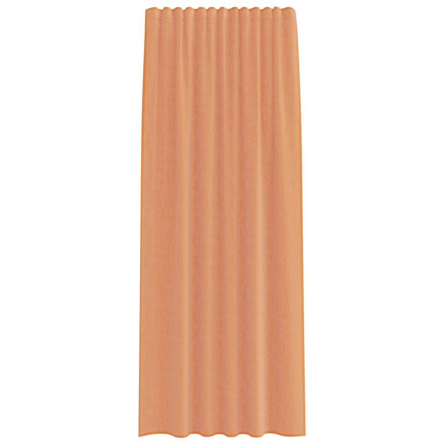 Gordijnen voile met lussen 2 st terracotta 140x225 cm