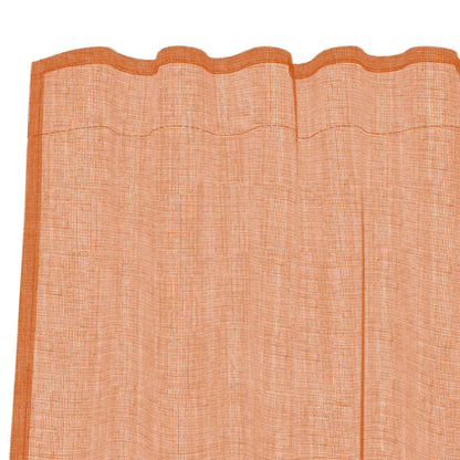 Gordijnen voile met lussen 2 st terracotta 140x225 cm