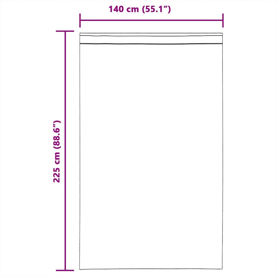 Gordijnen voile met lussen 2 st terracotta 140x225 cm