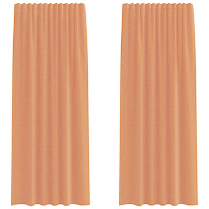 Gordijnen met lussen 2 st terracotta 140x245 cm