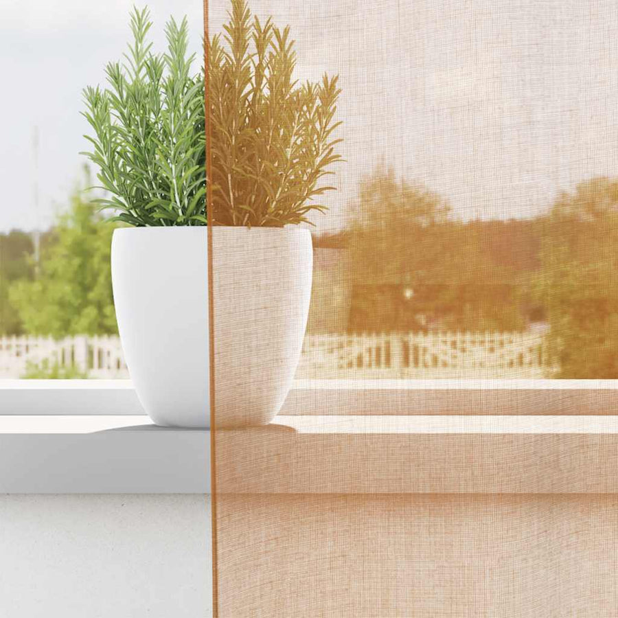 Gordijnen met lussen 2 st terracotta 140x245 cm