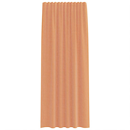 Gordijnen met lussen 2 st terracotta 140x245 cm