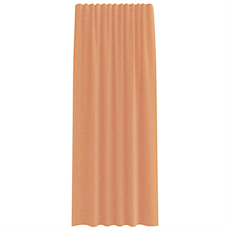 Gordijnen met lussen 2 st terracotta 140x245 cm