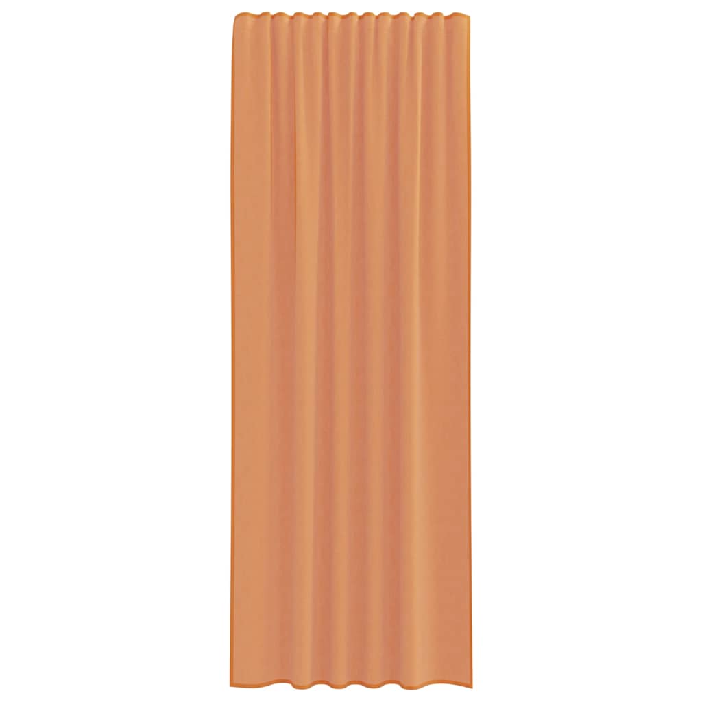 Gordijnen met lussen 2 st terracotta 140x260 cm