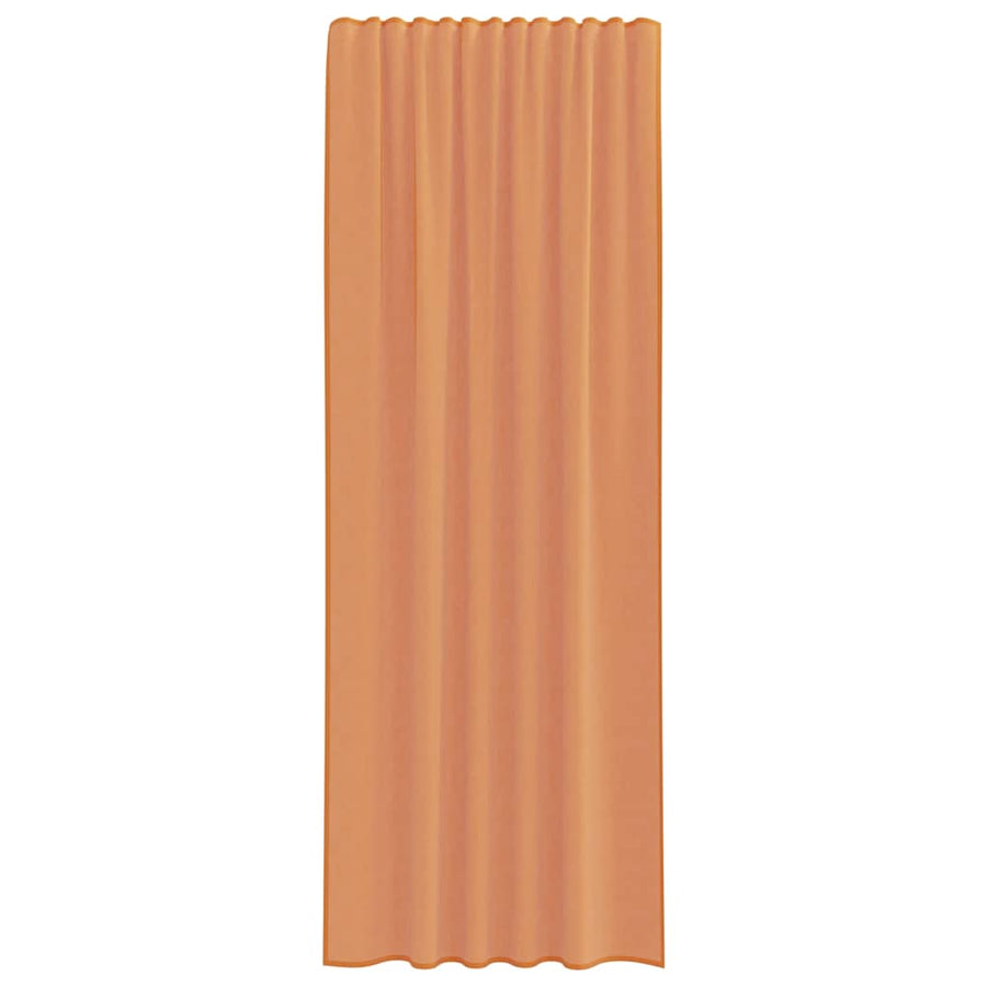 Gordijnen met lussen 2 st terracotta 140x260 cm