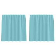 Gordijnen Voile met lussen 2 st 140x140 cm turkoois