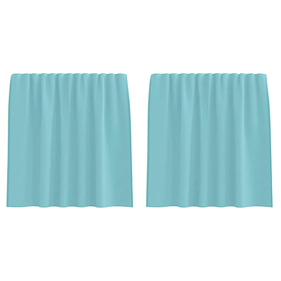 Gordijnen Voile met lussen 2 st 140x140 cm turkoois