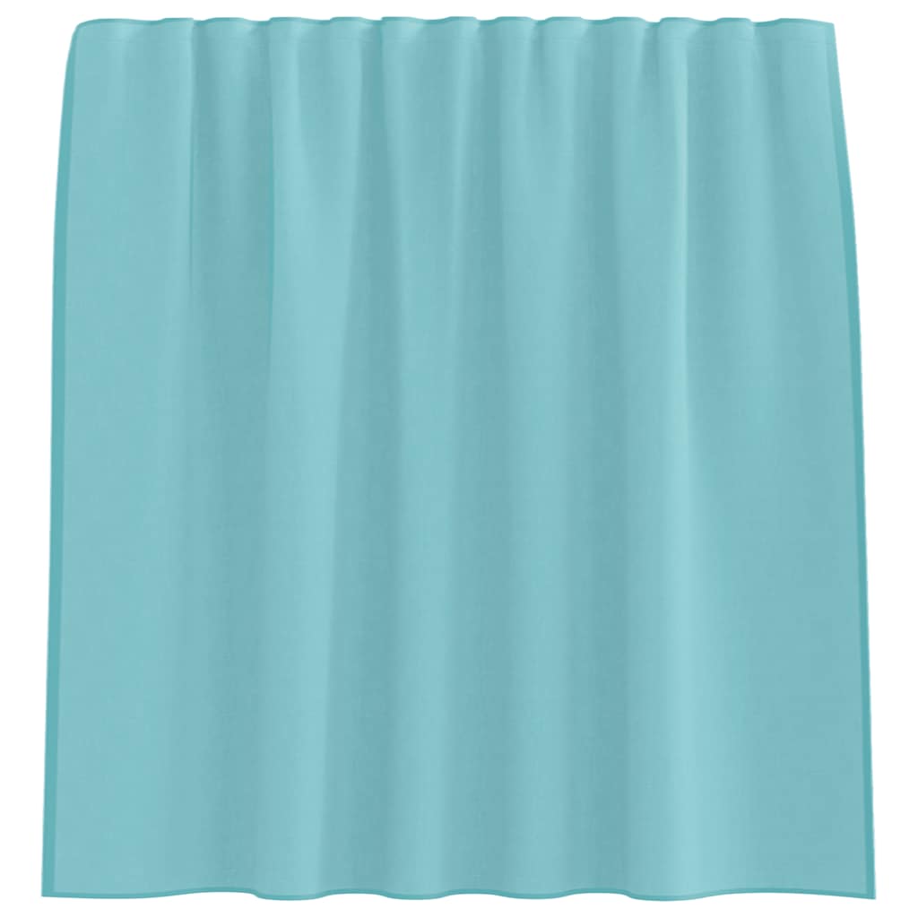 Gordijnen Voile met lussen 2 st 140x140 cm turkoois