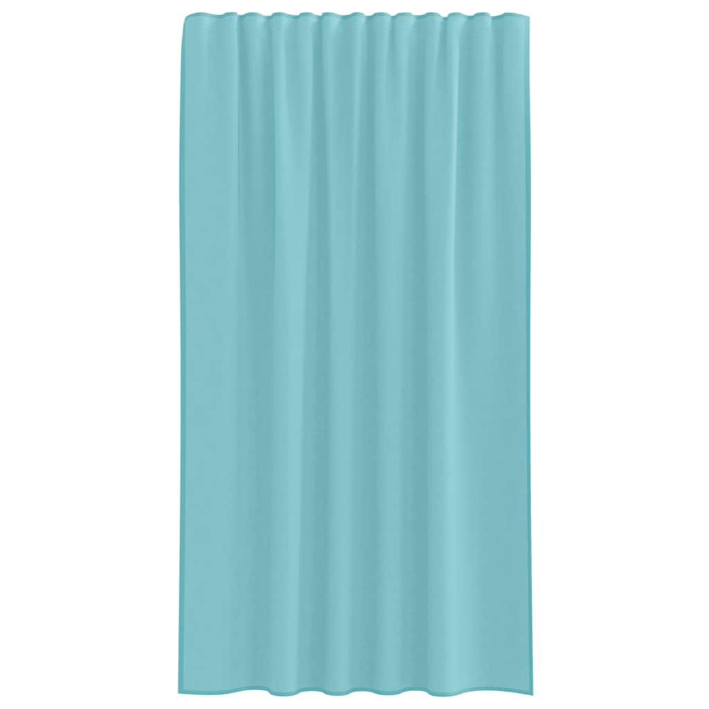 Gordijnen voile met lussen 2 st 140x175 cm turkoois