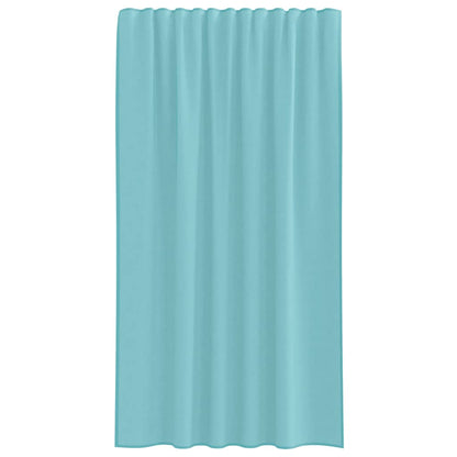 Gordijnen voile met lussen 2 st 140x175 cm turkoois