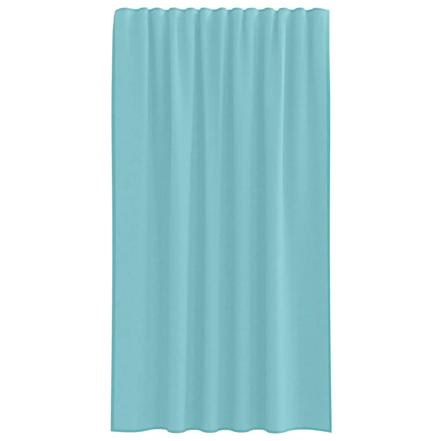 Gordijnen voile met lussen 2 st 140x175 cm turkoois