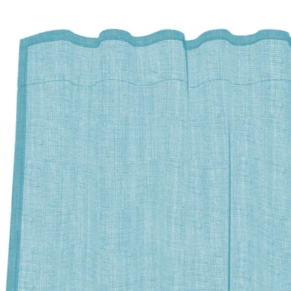 Gordijnen voile met lussen 2 st 140x175 cm turkoois