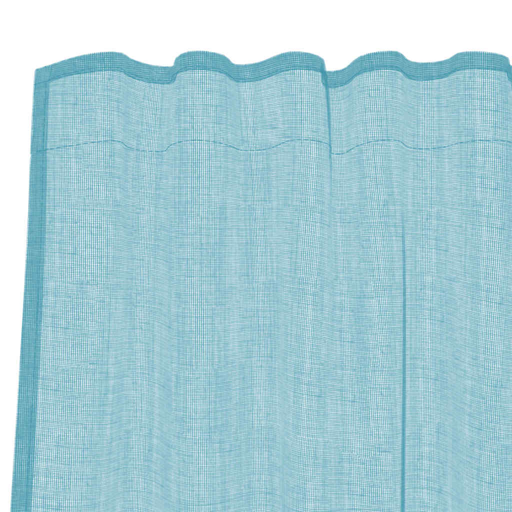 Gordijnen met lussen 2 st 140x225 cm turkoois