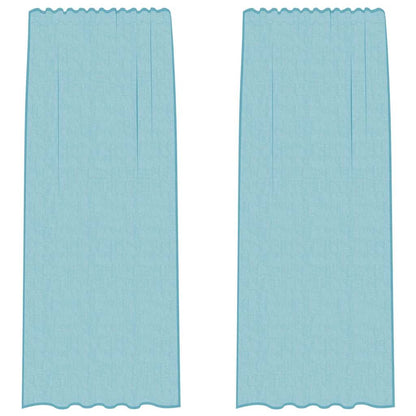 Gordijnen voile met lussen 2 st 140x245 cm turkoois