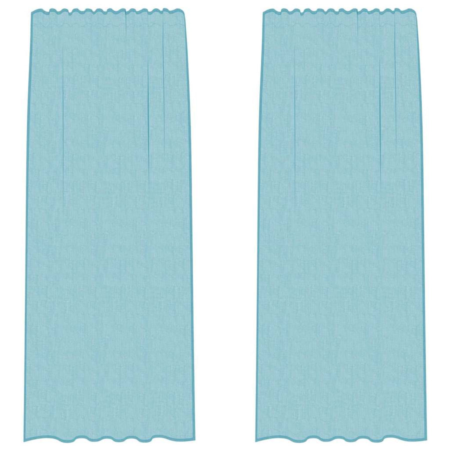 Gordijnen voile met lussen 2 st 140x245 cm turkoois