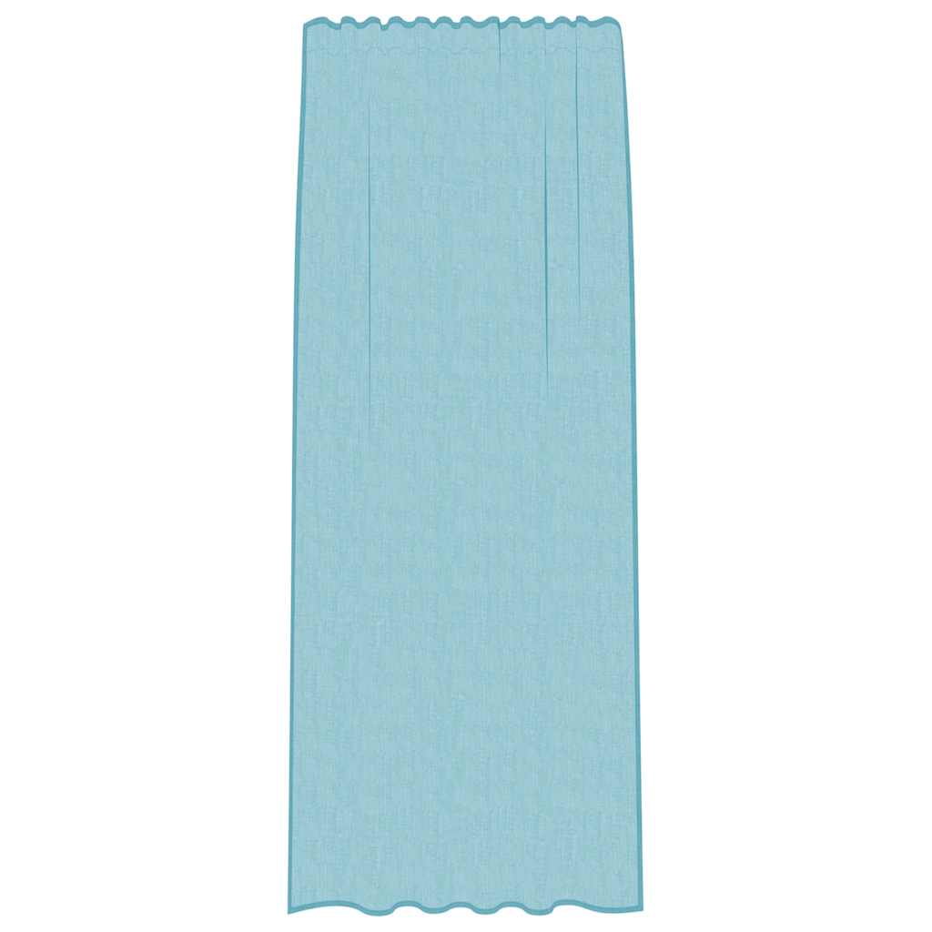 Gordijnen voile met lussen 2 st 140x245 cm turkoois