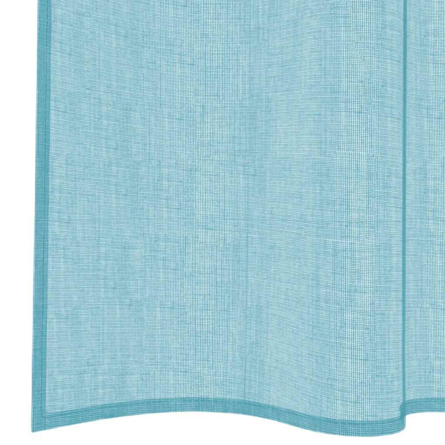 Gordijnen voile met lussen 2 st 140x245 cm turkoois