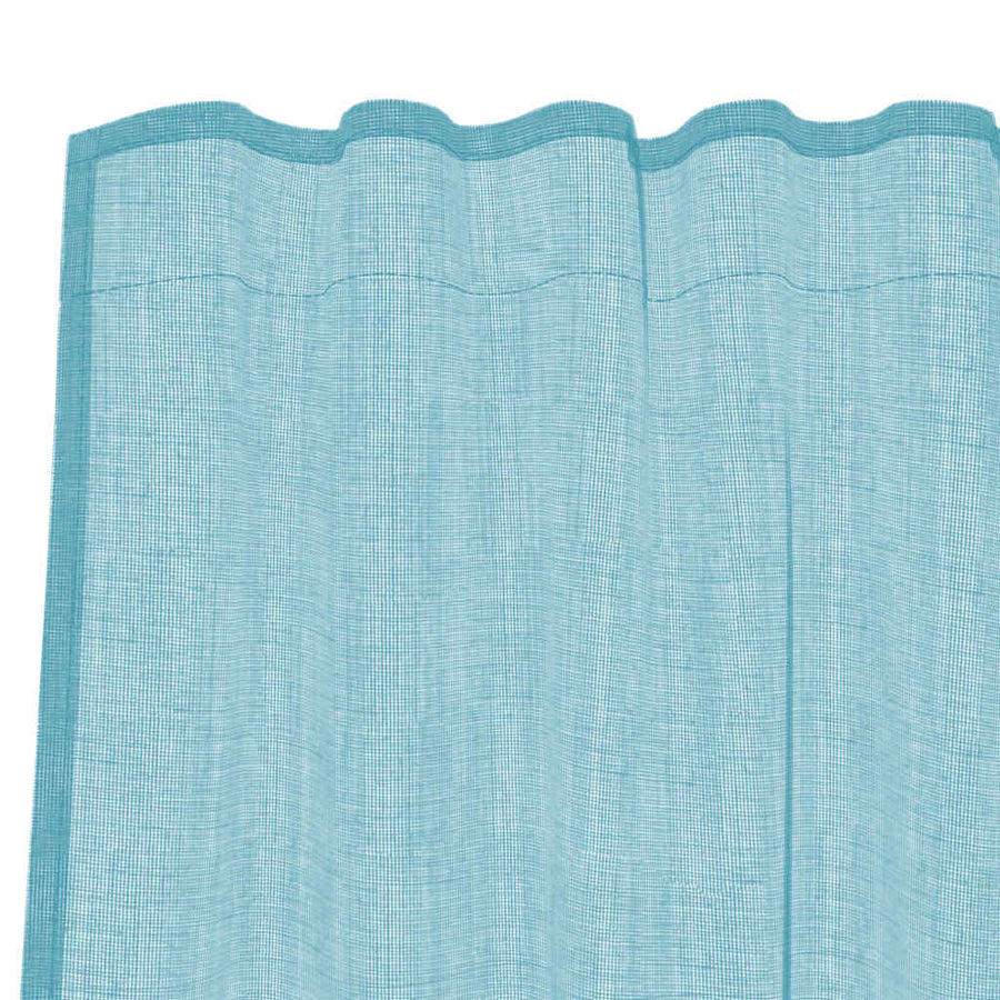 Gordijnen voile met lussen 2 st 140x245 cm turkoois