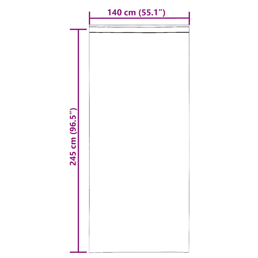 Gordijnen voile met lussen 2 st 140x245 cm turkoois