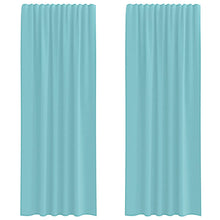 Gordijnen met lussen 2 st 140x260 cm turkoois