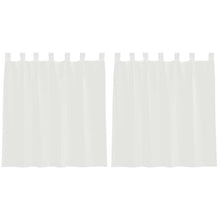 Gordijnen Voile 2 St Wit 140 x 140 cm met lussen