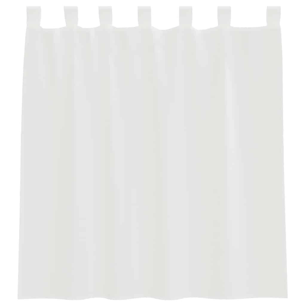 Gordijnen Voile 2 St Wit 140 x 140 cm met lussen