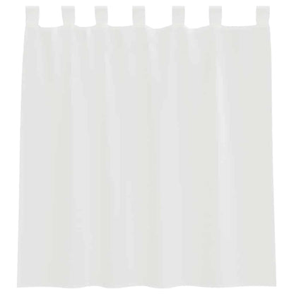 Gordijnen Voile 2 St Wit 140 x 140 cm met lussen