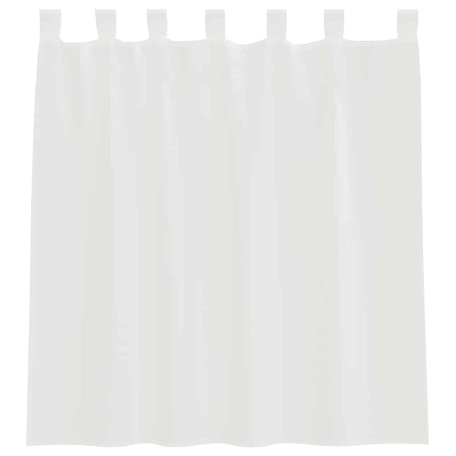 Gordijnen Voile 2 St Wit 140 x 140 cm met lussen