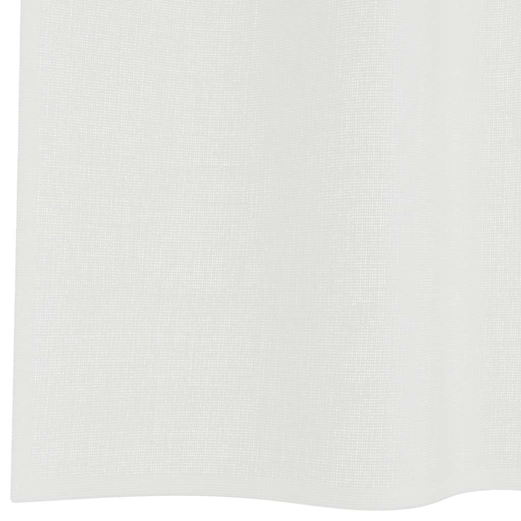 Gordijnen Voile 2 St Wit 140 x 140 cm met lussen