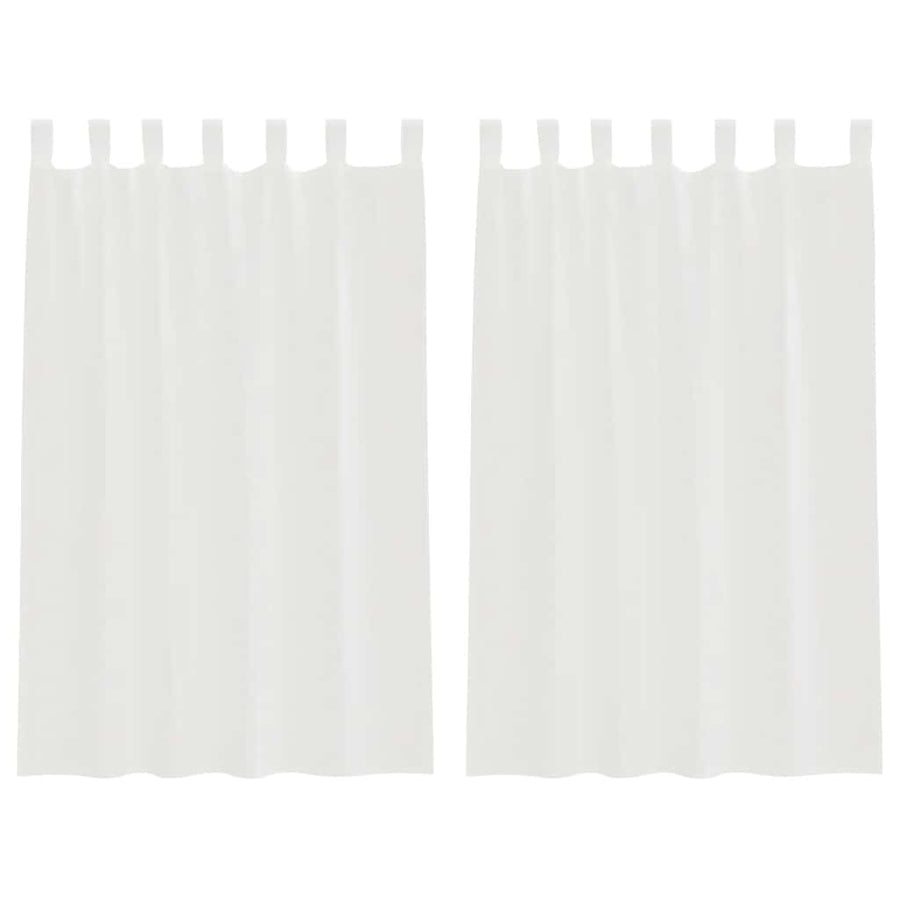 Gordijnen Voile 2 St Wit 140 x 175 cm met lussen
