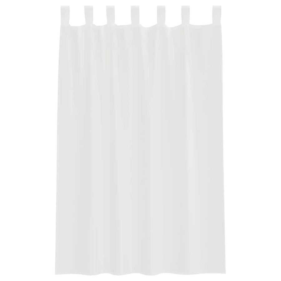 Gordijnen Voile 2 St Wit 140 x 175 cm met lussen
