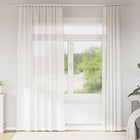 Voile curtains with loops 2 pcs 140x225 cm white