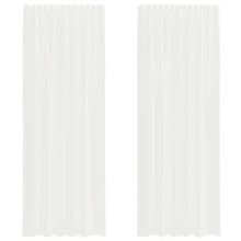 Gordijnen met lussen 2 st 140x260 cm wit