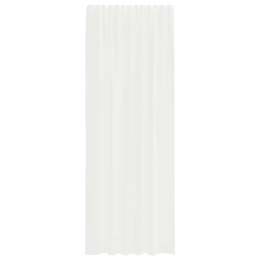 Gordijnen met lussen 2 st 140x260 cm wit
