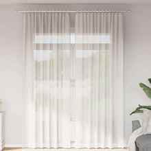 Gordijnen met lussen 2 st 140x260 cm wit
