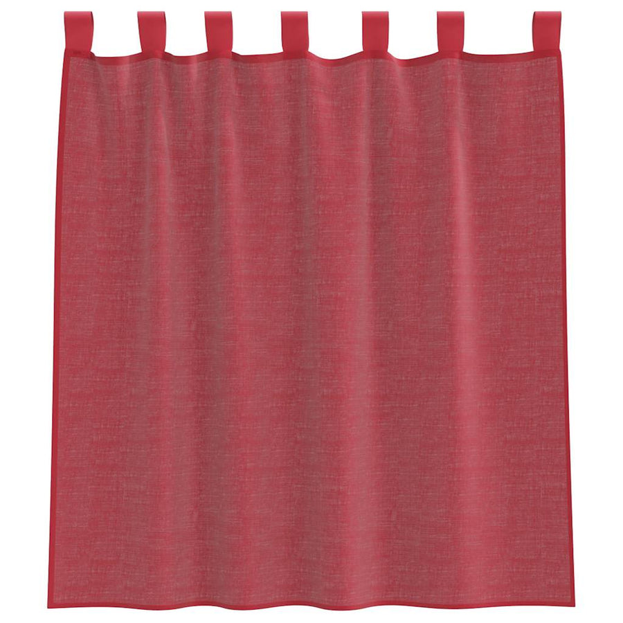 Gordijnen voile met lussen 2 st 140x140 cm wijnrood