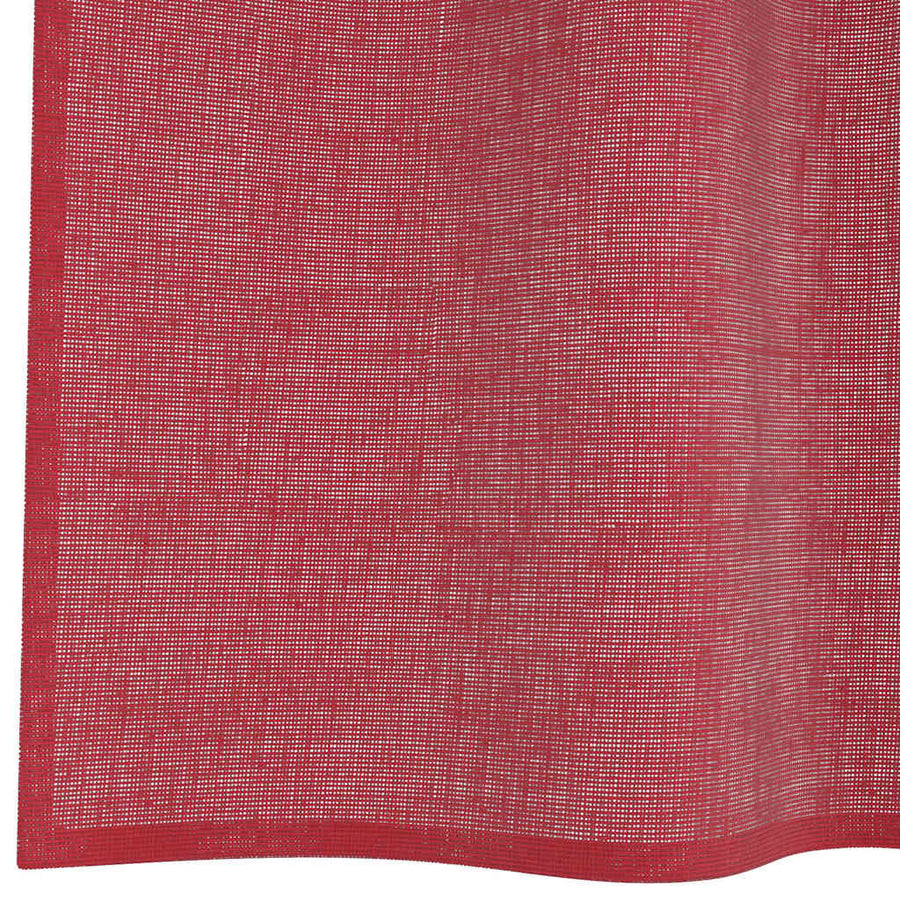 Gordijnen voile met lussen 2 st 140x175 cm wijnrood