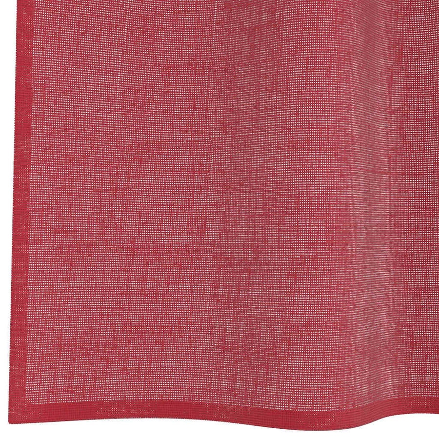 Gordijnen Voile met lussen 2 st 140x225 cm wijnrood