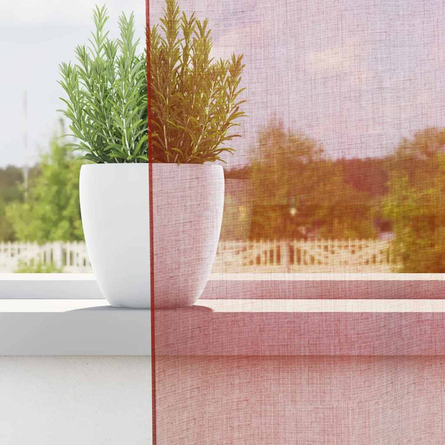 Gordijnen met lussen 2 st 140x245 cm wijnrood