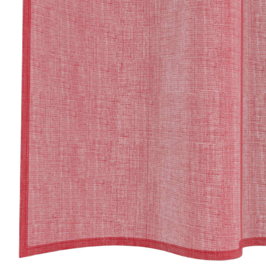 Gordijnen met lussen 2 st 140x245 cm wijnrood
